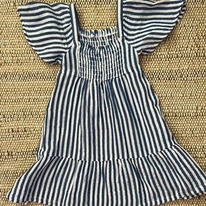 Striped Blue and White Kids Dress